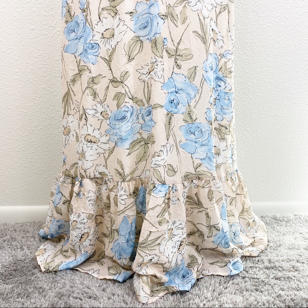 For Love & Lemons Cadence Maxi Dress Ruffle Floral - Picture 9 of 16